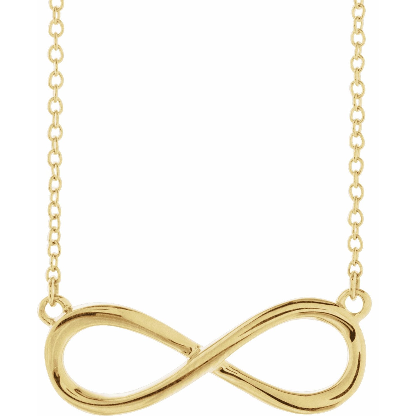 14K Yellow Infinity-Inspired 18 Necklace