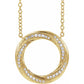 14K Yellow 1/5 CTW Diamond Circle 16-18 Necklace
