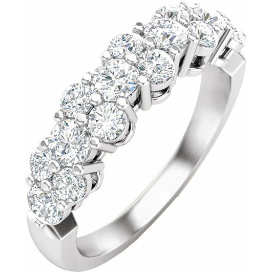 14K White 1 CTW Diamond Anniversary Band