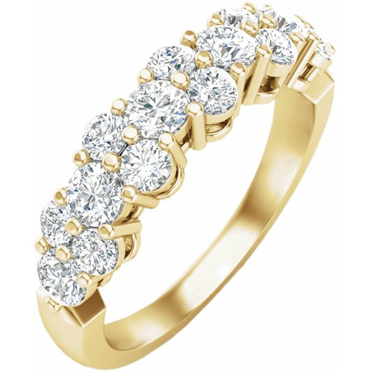 14K Yellow 1 CTW Diamond Anniversary Band