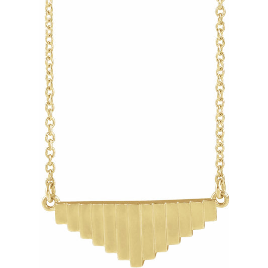 14K Yellow 18 Geometric Necklace