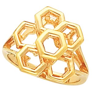 14K Yellow Freeform Ring