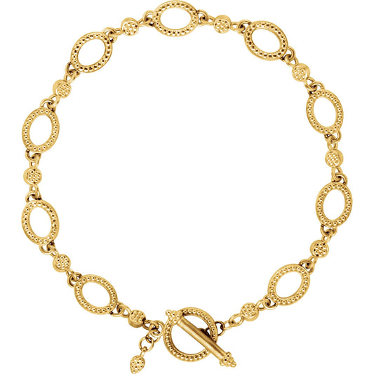 14K Yellow Metal Fashion 7.5 Bracelet