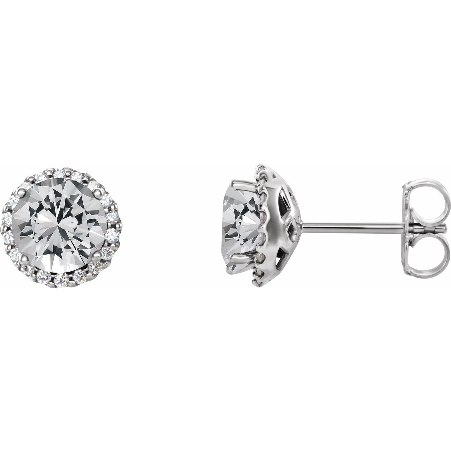14K White 1/3 CTW Diamond Earrings