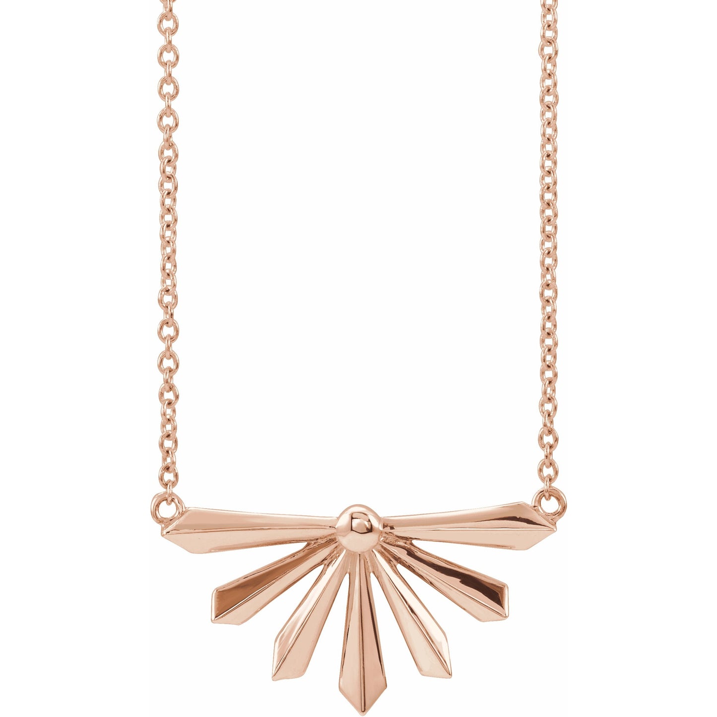 14K Rose Starburst 18 Necklace
