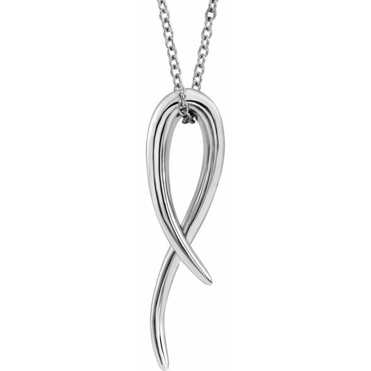 14K White Freeform 16-18 Necklace