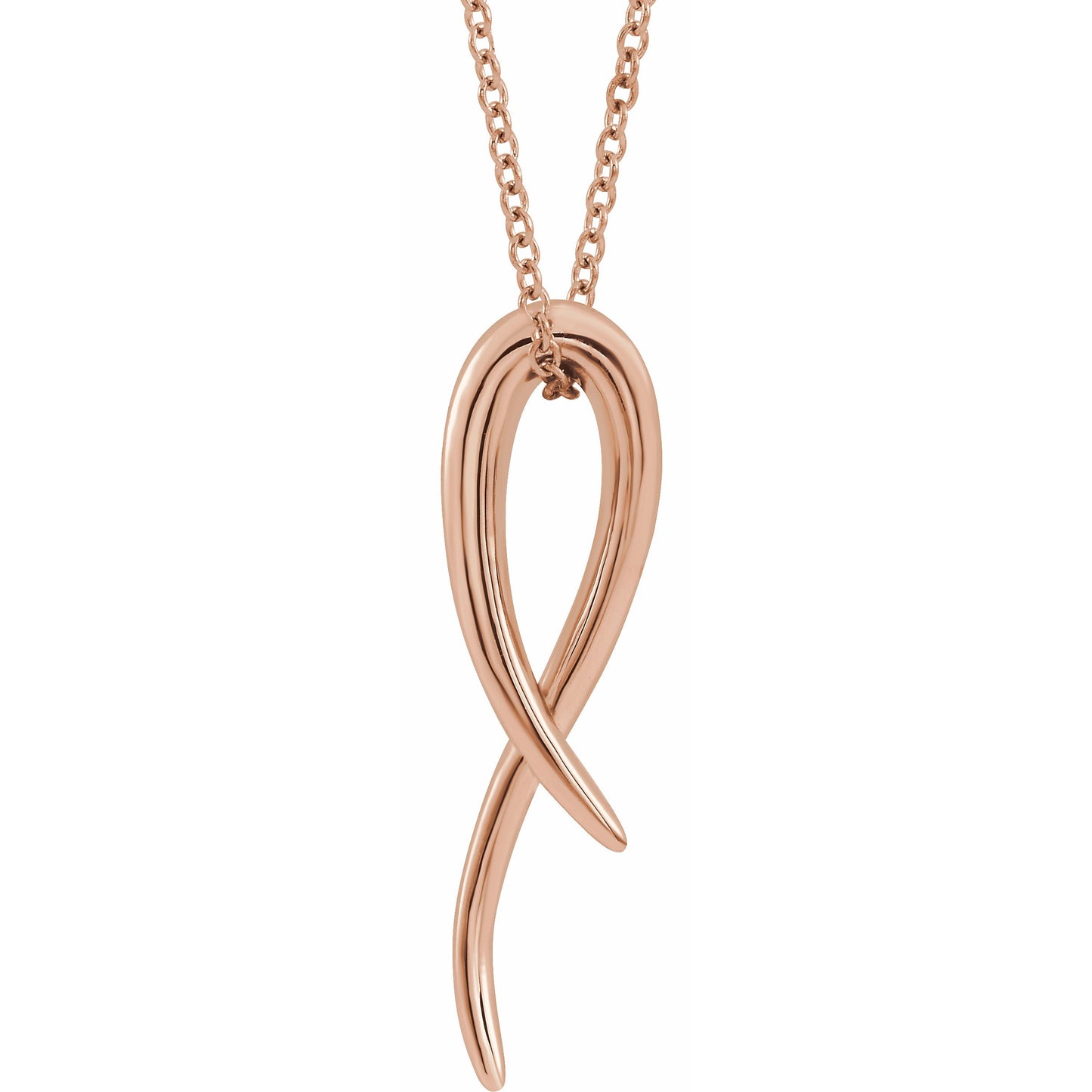 14K Rose Freeform 16-18 Necklace