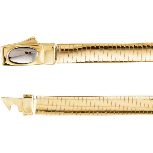 14K Yellow/White 4 mm Two-Tone Reversible Omega 7 Chain