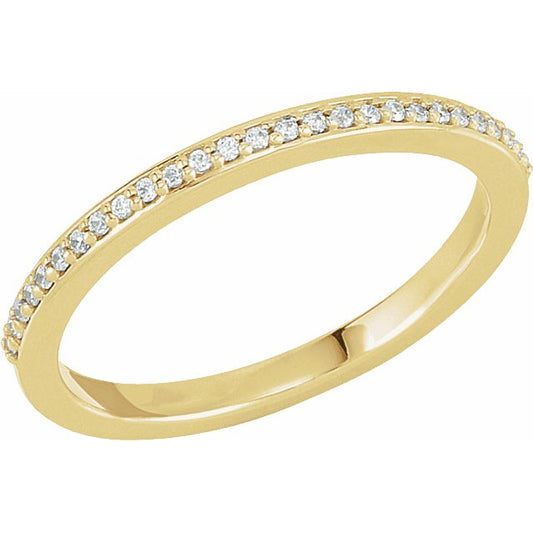 14K Yellow .07 CTW Diamond Band