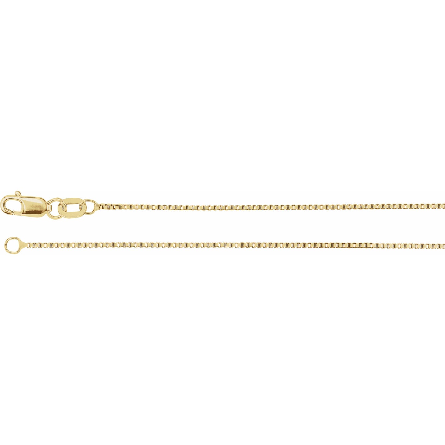 14K Yellow .75 mm Box 7 Chain