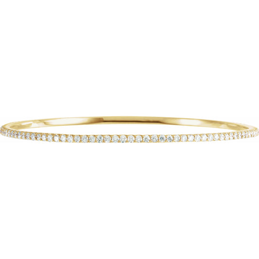 14K Yellow 3 CTW Diamond Stackable Bangle 8 Bracelet