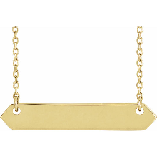14K Yellow 33x6 mm Geometric 16-18 Necklace
