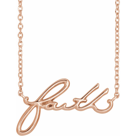 14K Rose Faith 16 Necklace