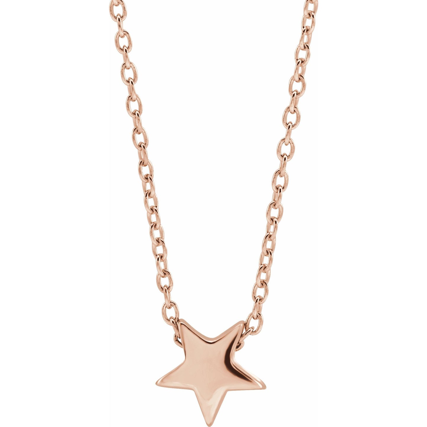 14K Rose Star 16-18 Necklace