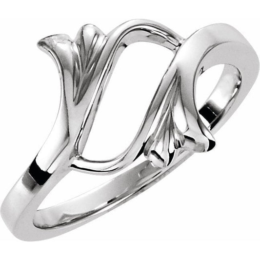 14K White Freeform Remount Ring