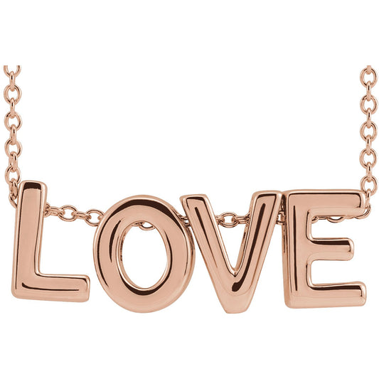 14K Rose Love 16-18 Necklace