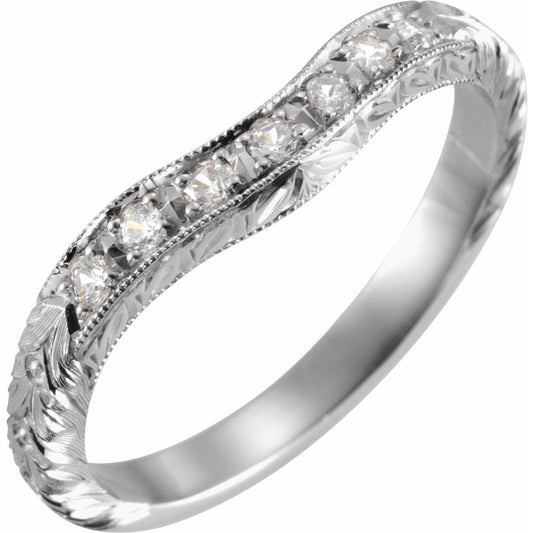 14K White 1/8 CTW Matching Diamond Band