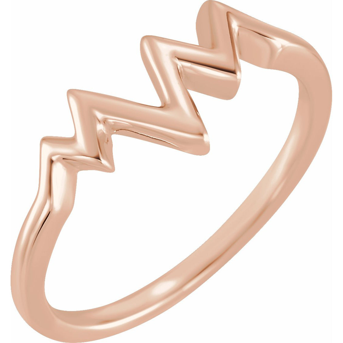 14K Rose Heartbeat Ring