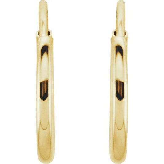 14K Yellow 10 mm Endless Huggies