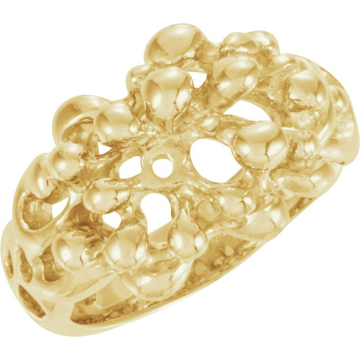 14K Yellow Nugget Fashion Band