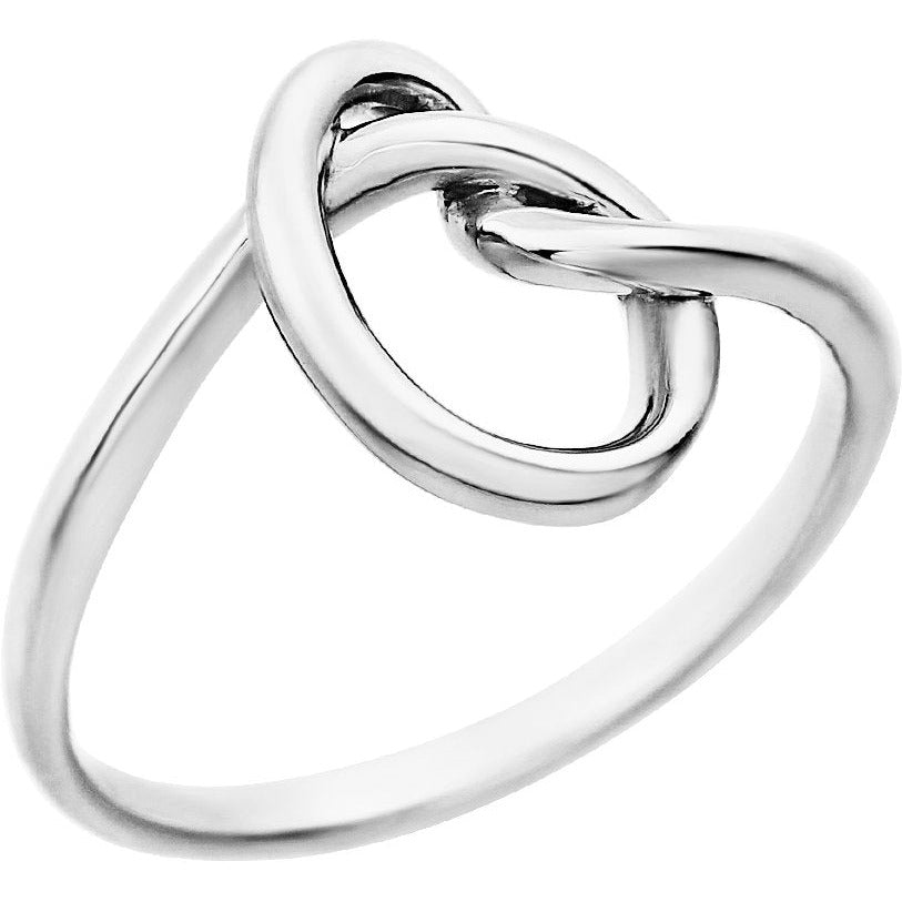 14K White Knot Design Ring – MaddaloniJewel