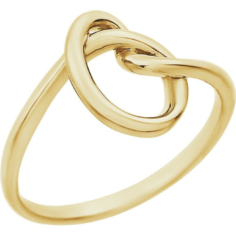 14K Yellow Knot Design Ring