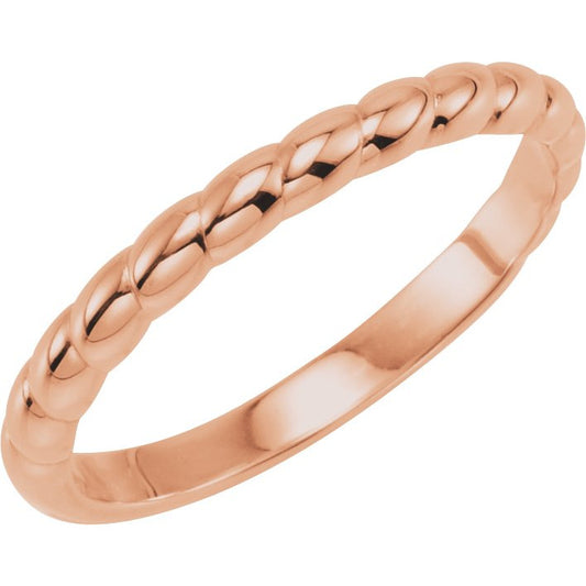 14K Rose Stackable Ring