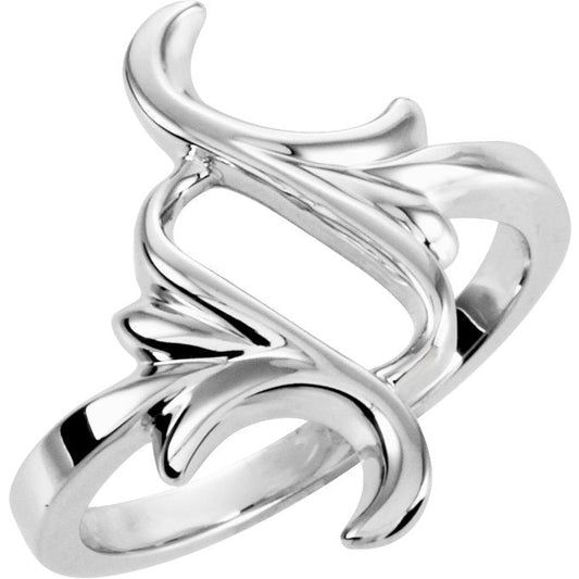 14K White Fashion Ring