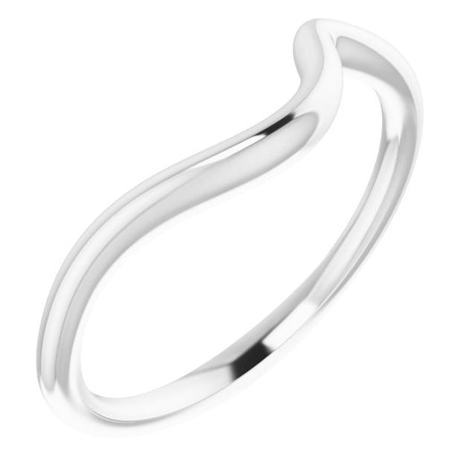 14K White Band for 5.8 mm Round Ring