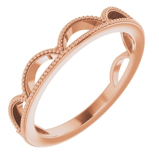 14K Rose Stackable Ring
