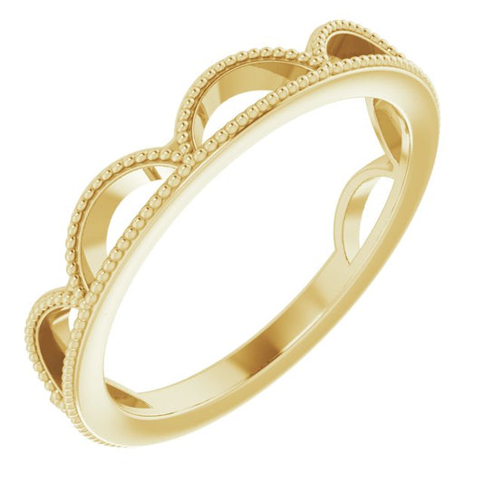 14K Yellow Stackable Ring