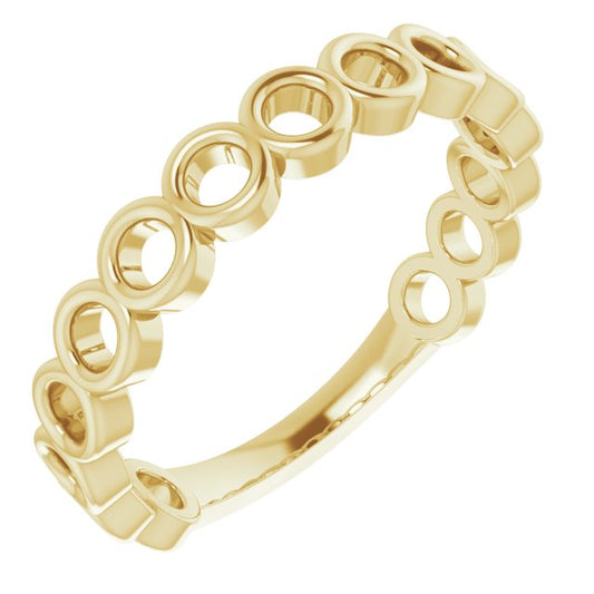 14K Yellow Stackable Ring