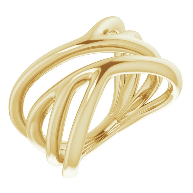 14K Yellow Negative Space Ring