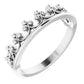 14K White Stackable Crown Ring