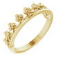 14K Yellow Stackable Crown Ring