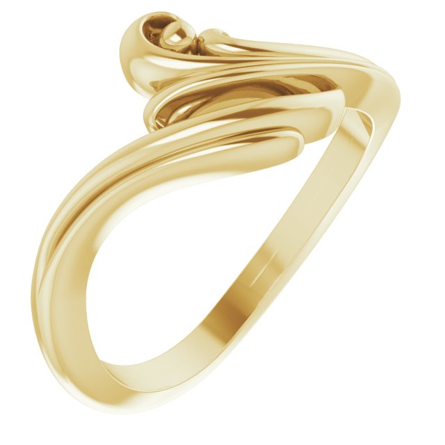 14K Yellow Freeform Bypass Ring