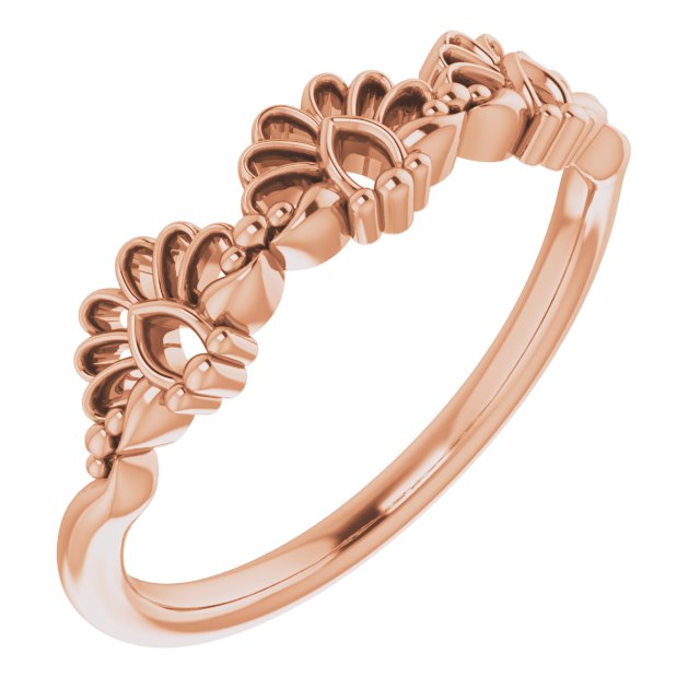 14K Rose Vintage-Inspired Stackable Ring