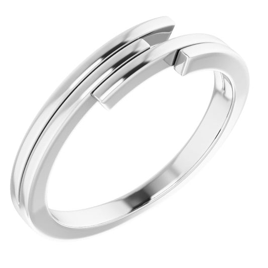 14K White Geometric Ring