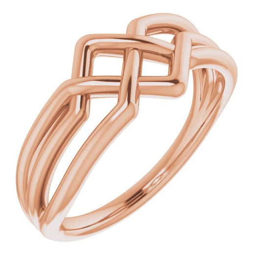 14K Rose Geometric Ring