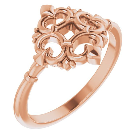 14K Rose Vintage-Inspired Ring