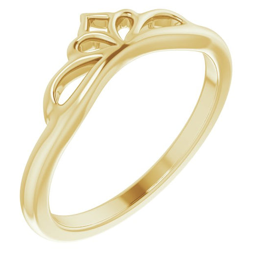 14K Yellow Stackable Crown Ring