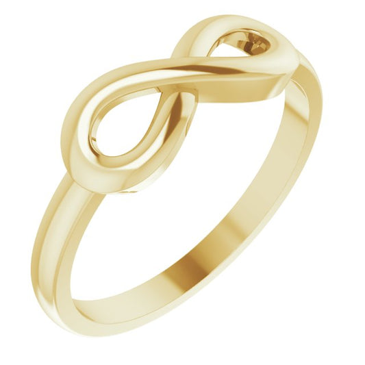 14K Yellow Infinity-Inspired Ring