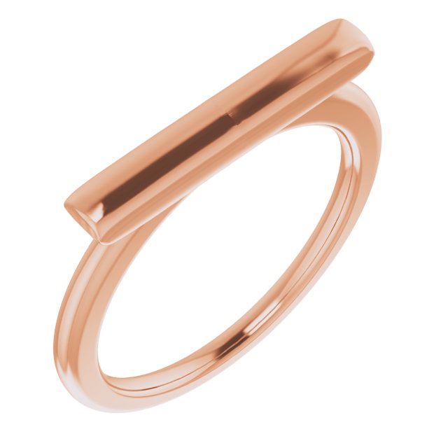14K Rose Bar Ring