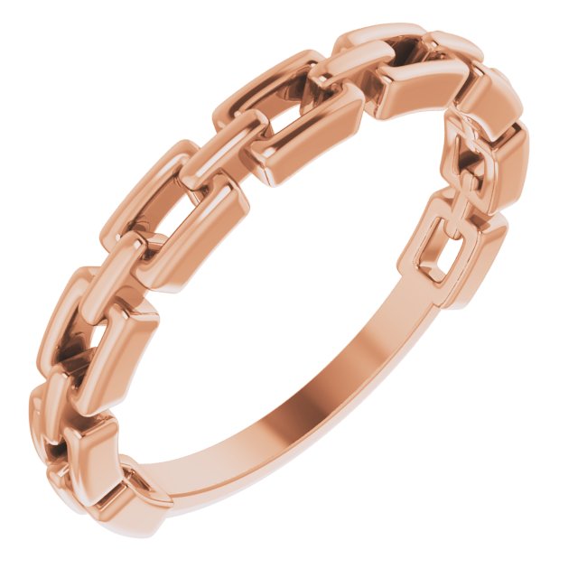 14K Rose Chain Link Ring