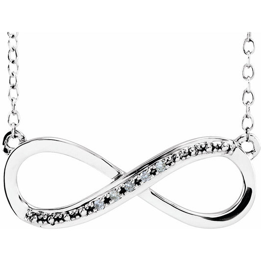 14K White .025 CTW Diamond 16-18 Necklace