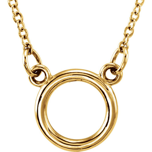 14K Yellow Tiny Poshu00ae Circle 16-18 Necklace