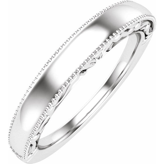 14K White Matching Band