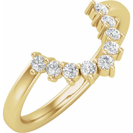 14K Yellow 1/3 CTW Matching Diamond Band