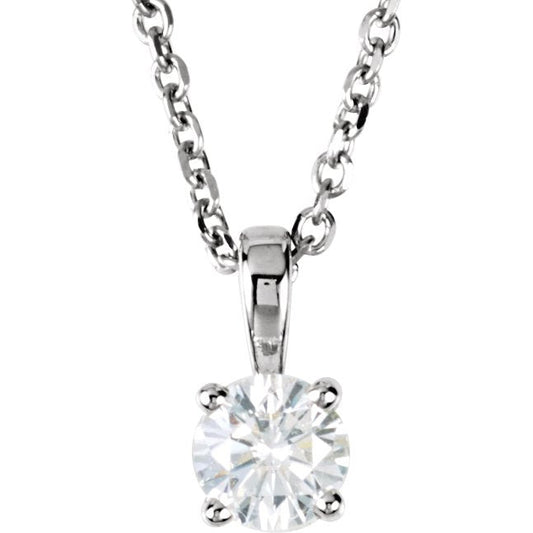 14K White 1/4 CTW Diamond 18 Necklace
