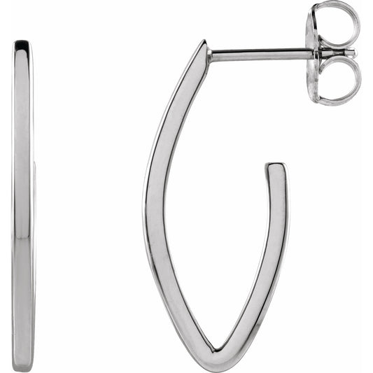Platinum 26 mm Geometric Hoop Earrings